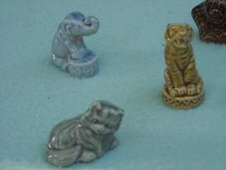 Group of 10 Wade Animal Rose Tea Figurines w a Cannon  