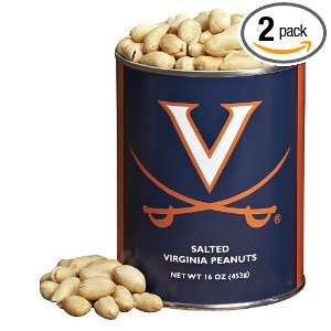 Virginia Diner UVA Gourmet Salted Virginia Peanuts, 16 Ounce Cans 