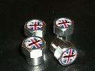 MODS UNION JACK FLAG SCOOTER OR CAR TYRE VALVE CAPS