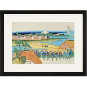   Black Framed/Matted Print 17x23, Japanese Army Drill