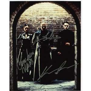   Signed by Keanu Reeves, Laurence Fishburne, and Carr 