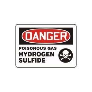   HYDROGEN SULFIDE (W/GRAPHIC) Sign   10 x 14 Adhesive Vinyl: Home