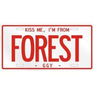   AM FROM FOREST  GUERNSEY LICENSE PLATE SIGN CITY