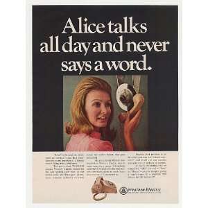  1968 Western Electric Bell Phone Alice Voice Machine Print 