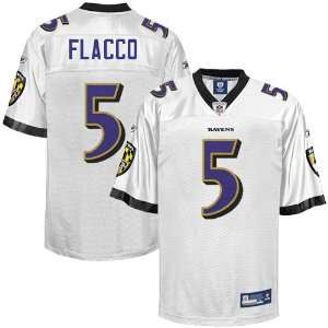 Joe Flacco #5 Baltimore Ravens Replica NFL Jersey White Size 48 (Med 