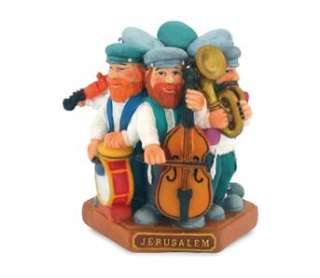   figurines playing music Hasidim Hasidic music figure Israel  