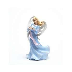   Woman Angel with Wings in Long Blue Dress Figurine