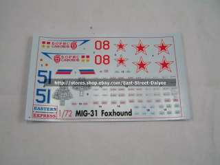   Express 1/72 72115 Mikoyan MiG 31B 31 Foxhound Interceptor Aircraft