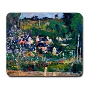 Village Behind the View of Auvers sur oise, the Fence By Paul Cezanne 
