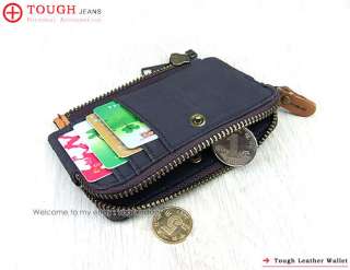 New Tough Punk Removable Men Brown Leather Wallet a6816  