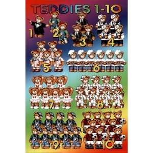  Teddies 1 to 10 (Educational, Counting) Cartoon Poster