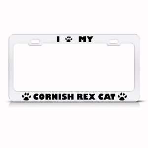 Cornish Rex Cat Animal Metal license plate frame Tag Holder