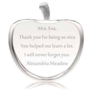  Personalized Crystal Apple Award for Teachers Electronics