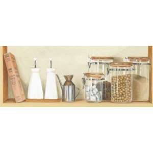  Shelf with Book & Jars by Steven Norman. Size 7.75 X 19.75 