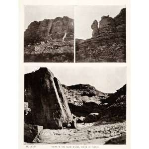   Egypt Mountains Rocks Geology   Original Halftone Print Home