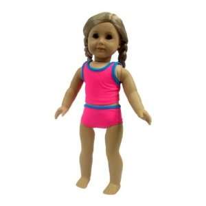   Girl Doll Clothes Pink 2 pc Tankini Bathing Suit: Toys & Games