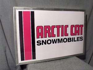 SNOWMOBILE vintage arctic cat pink/s illuminated sign  