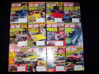 Hot Rod Magazine 12 issues 11 from Jan Dec 1995 & 1 from 1993 car 