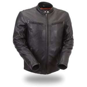   Large Mens Updated Scooter Jacket with Reflective Piping Automotive