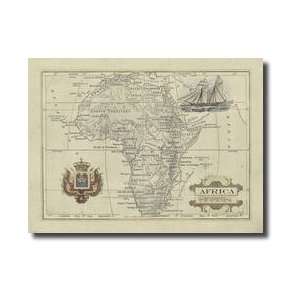 Antique Map Of Africa Giclee Print 