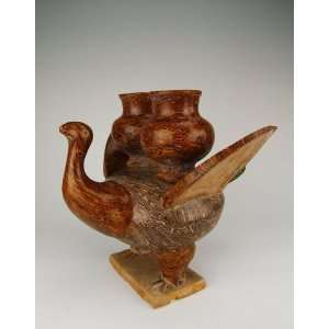  Clay Pottery Duck shaped Vase, Chinese Antique Porcelain, Pottery 