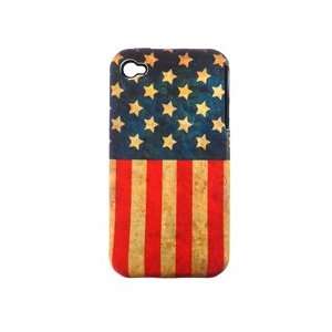 iPhone 4S Hybrid Case 2in1 Rubber American Flag Silicon 4S/4 Verizon 