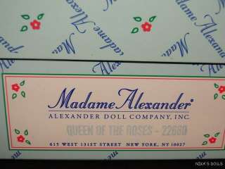 MADAME ALEXANDER 10 QUEEN OF THE ROSES #22660 NRFB LTD  