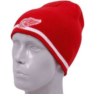    Detroit Red Wings Red Empty Netter Knit Beanie: Sports & Outdoors