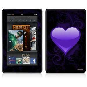   Kindle Fire Skin   Glass Heart Grunge Purple 