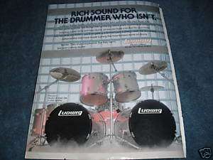 Ludwig Rocker Drums   Silver Sparkle 1989 Print Ad  