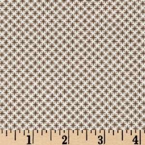  45 Wide The Delft Collection Tiny Crosses Brown Fabric 