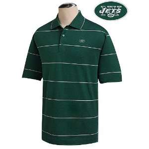   New York Jets Mens Precedent Stripe Polo Large