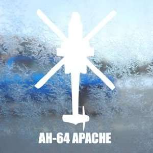  AH 64 APACHE White Decal Military Soldier Window White 