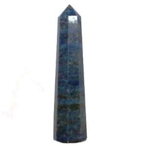 Lapis Tower 01 Blue Lazuli Crystal Gold Pyrite Mineral Stone Wand 3.5