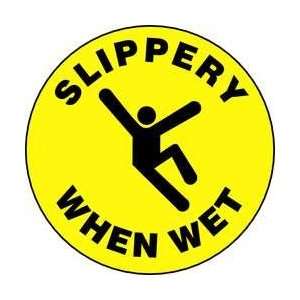  Floor Sign,8in,slippery When Wet,pk 2   ACCUFORM