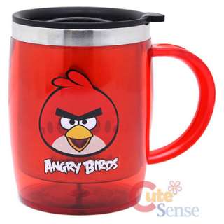 Rovio Angry Birds Stainless Grip Handle Tumbler Coffee Mug  Red Bird