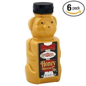 Golding Farms Bear Shape Honey Mustard, 12 Ounce (Pack of 6):  