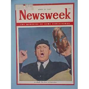 Baseball Umpire April 14 1947 Newsweek Magazine Professionally Matted 