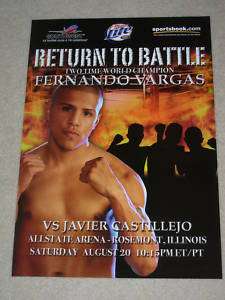 Fernando Vargas vs Castillejo Original Boxing Poster  