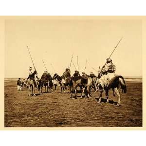   Arab Men Horses Arabian Desert   Original Photogravure