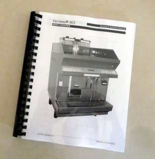   Service & Technical Manual 250 pg w/ FREE SHIPPING Verismo 801  