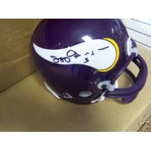  Jeff George Minnesota Vikings Signed Mini Helmet W/coa 