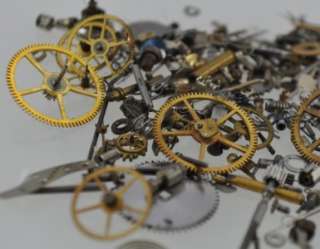   Pocket Watch Gears Wheels Crown Steampunk Altered Art Small Old  