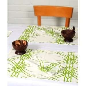 Grehom Table Place Mats (Set of 2)   Green Grass; Beautiful Gift; 100% 