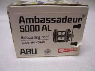 Vintage Abu Garcia Ambassadeur 5000AL Baitcasting Reel,Box,Papers 