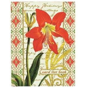  CR Gibson Winter Botanical Christmas Card List Book