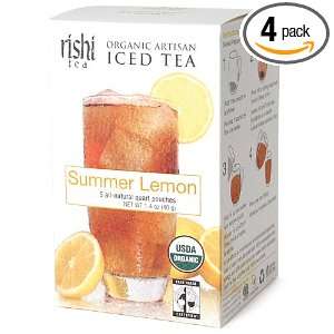 Rishi Tea Summer Lemon, 1.4 Ounce Boxes (Pack of 4)  