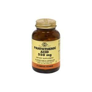 Pantothenic Acid 550 mg   Helps utilize riboflavin and release energy 