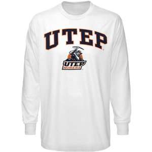   UTEP Miners White Bare Essentials Long Sleeve T shirt: Sports
