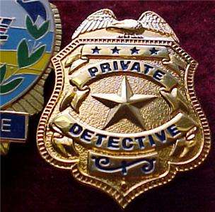 Old Antique Detective Magazine Private Eye Badge  